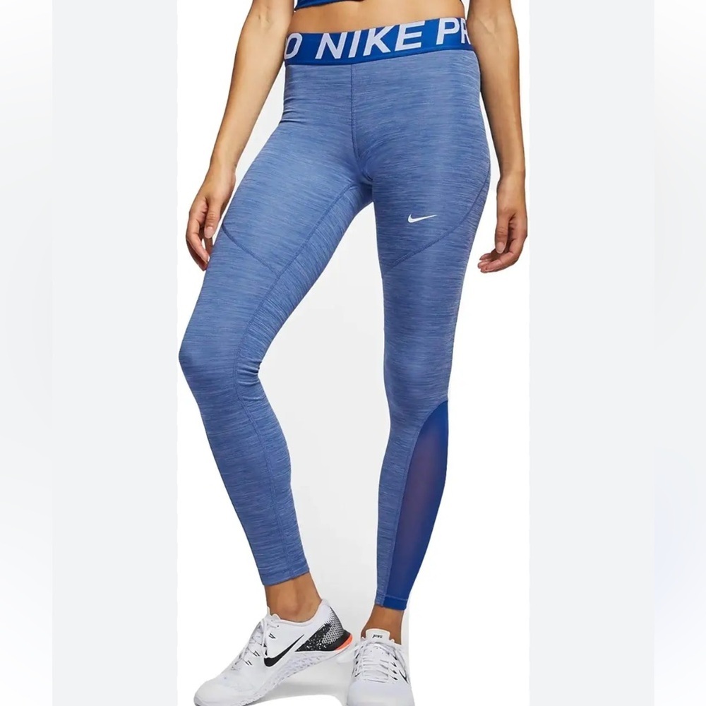 Nike Pro Blue 7/8 Tights Leggings Women's Size Small